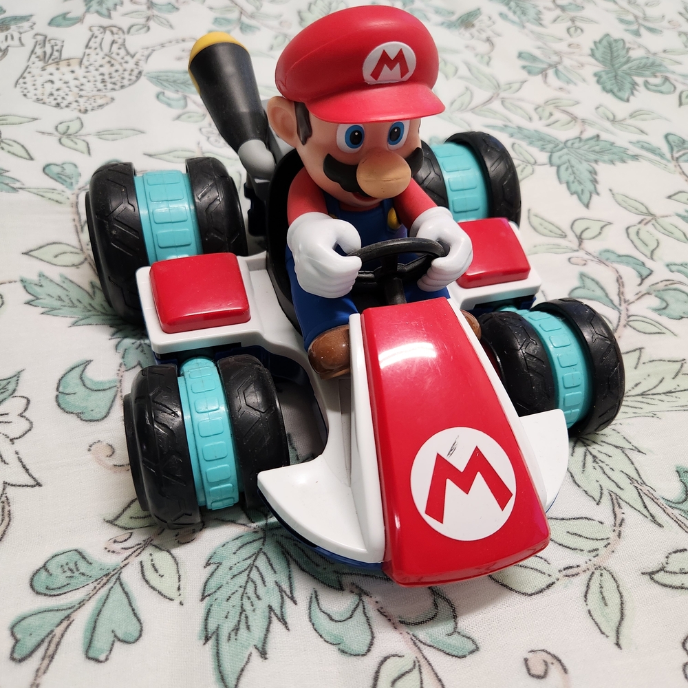 Mario Kart Red and Black Toy Car